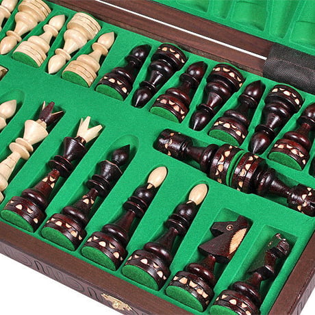 CH119  インディアン53ｃｍチェスセット　チェス盤チェス駒セット　INDIAN - Insert tray ♡