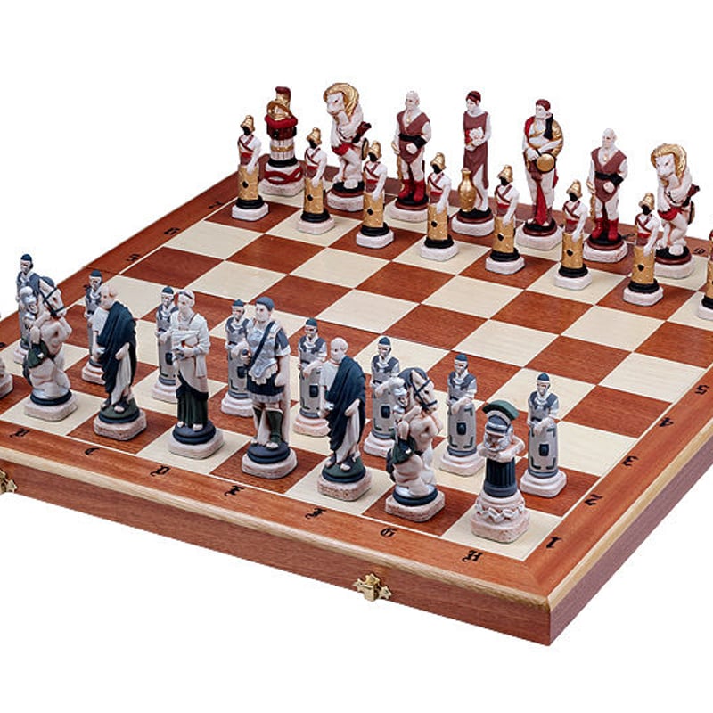 CH156 58cm木製チェス盤と石製チェス駒セット SPARTACUS chess CH156 58cm木製チェス盤と石製チェス駒セット SPARTACUS chess