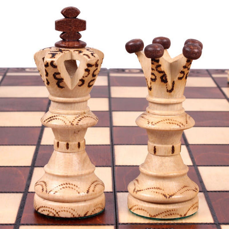 CHW1 BROWN 53ｃｍアンバサダーチェスセット チェス盤チェス駒セット 