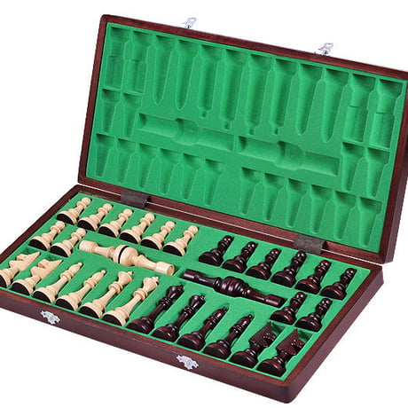CH150　クラブチェス 46cmチェス盤　チェス駒セット　Poland cute wood Club chess ♡