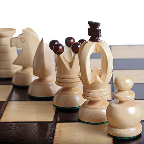 CH111 Brown　43ｃｍラージキングスチェスセット　チェス盤チェス駒セット　KING'S - LARGE - Insert tray ♡