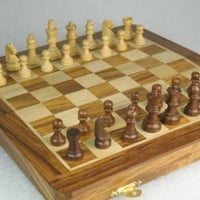 25ｃｍ　チェス盤チェス駒セット　travel chess set ♡