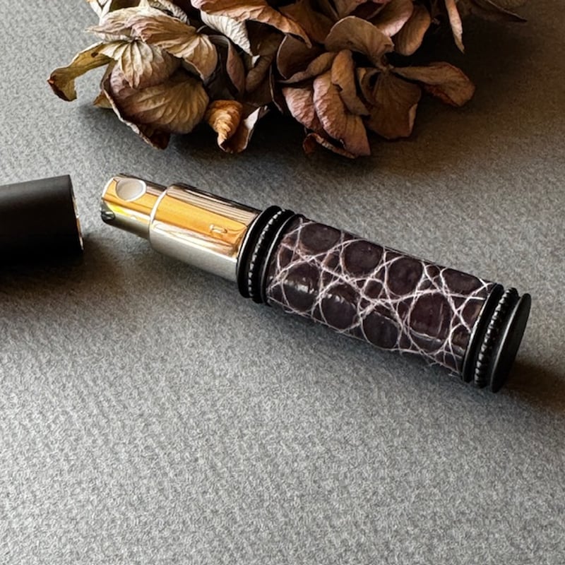 クリックポスト対応】 クロコダイル革巻き 5MLメタルアトマイザー