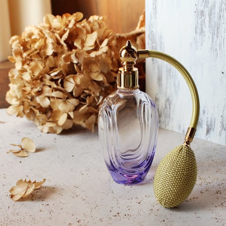 フランス製ガラスボトル　バルブアトマイザー　459853 PUCLGR/YE【香水　フレグランス　アロマ　消毒　除菌　インテリア　エタノール】