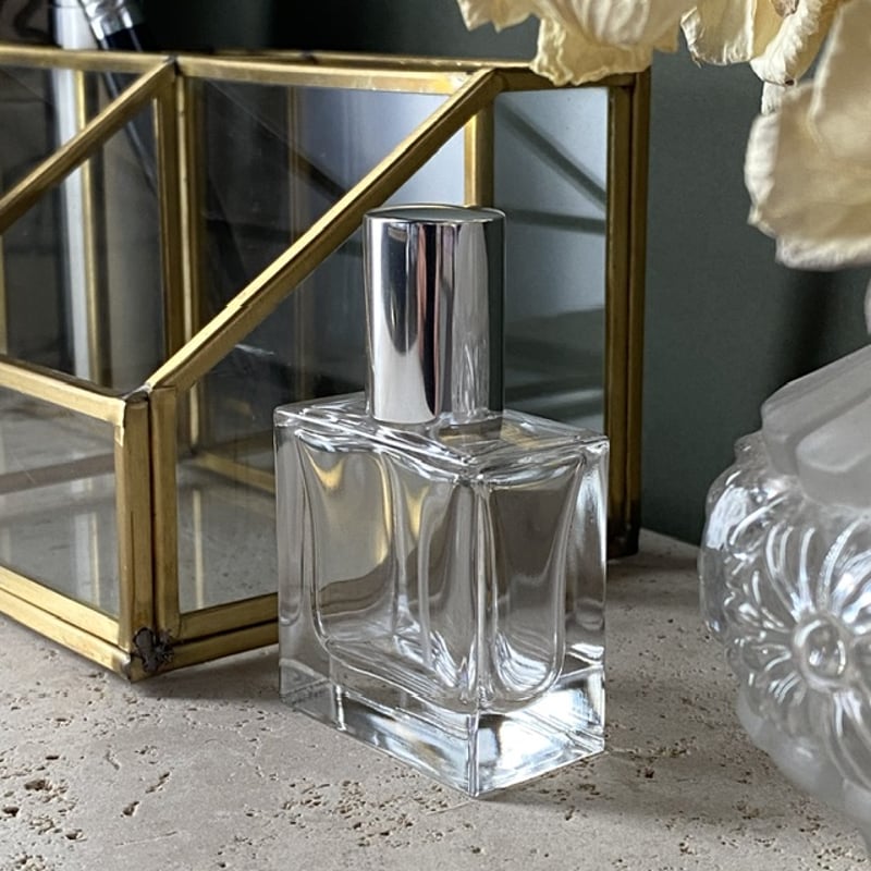 ゆうパック】 フランス製 スクエアーガラスアトマイザー 15ML【香水