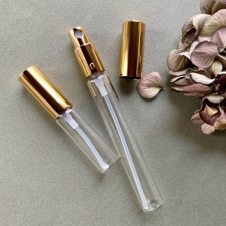 【クリックポスト対応】１０ml ゴールドメタルスプレー アトマイザー 10mlロング　日本製 【小売　卸　香水　フレグランス　アロマ　ワークショップ】