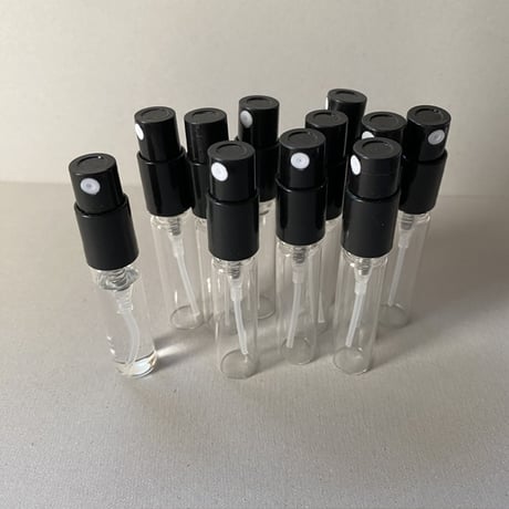 【クリックポスト対応】３ml 使い切りガラスアトマイザー 10個＋1個(予備)入り　バヨネット式【香水サンプル　香水小分け　量り売り　フレグランス　サブスク】