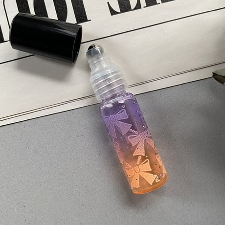 【クリックポスト対応】　４ml リボン柄 ロールオンボトル　OR/PU　日本製　クリックポスト発送