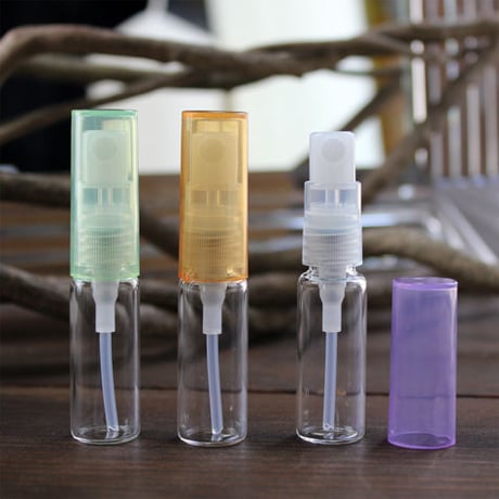 ＜100個 アソート可＞　４ml クリアーガラスアトマイザー　 38070　日本製【香水　フレグランス　アロマ　小分け　調香　アメニティー　小ロット】