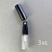 ＜10個＞３mlクリアーアトマイザー　黒プラスチックキャップ／黒スプレーポンプ　日本製【小ロット　業務用　香水　フレグランス　アロマ　ワークショップ　調香】