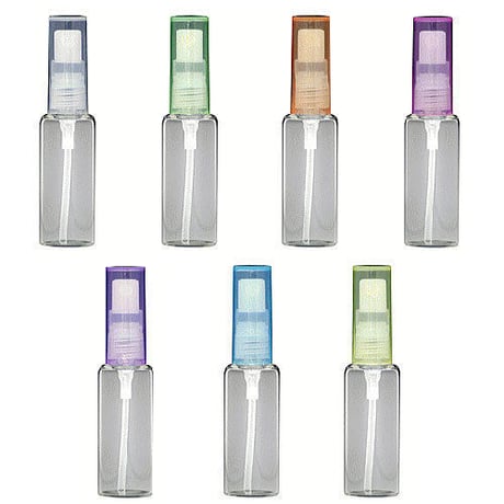 ＜10個＞１０ml クリアーガラスアトマイザー　全7色　47146　日本製 【業務用　香水　フレグランス　アロマ　ワークショップ　調香　小ロット】
