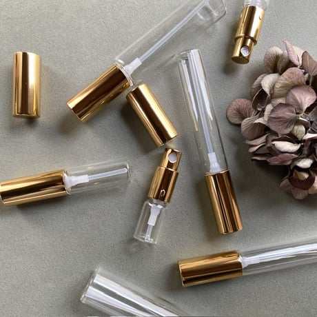 ２０ml ゴールドメタルスプレー アトマイザー　日本製 【調香　香水　フレグランス　アロマスプレー　ワークショップ　金　高級　漏れない】