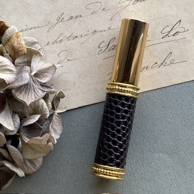 クリックポスト対応】 リザード革巻き 5ML メタルアトマイザー