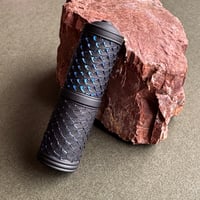 スネーク革巻き　ブラスアトマイザー　マットブラック/メタリックブルー 07　日本製【最高級　メンズ　香水　フレグランス　人気　ギフト　キラキラ　送料無料】
