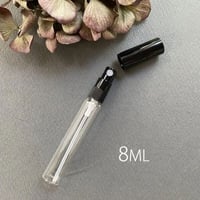 ＜10個＞８ml クリアーアトマイザー　黒プラスチックキャップ／黒スプレーポンプ　日本製 【香水　フレグランス　アロマ　調香　業務用　卸　小ロット】