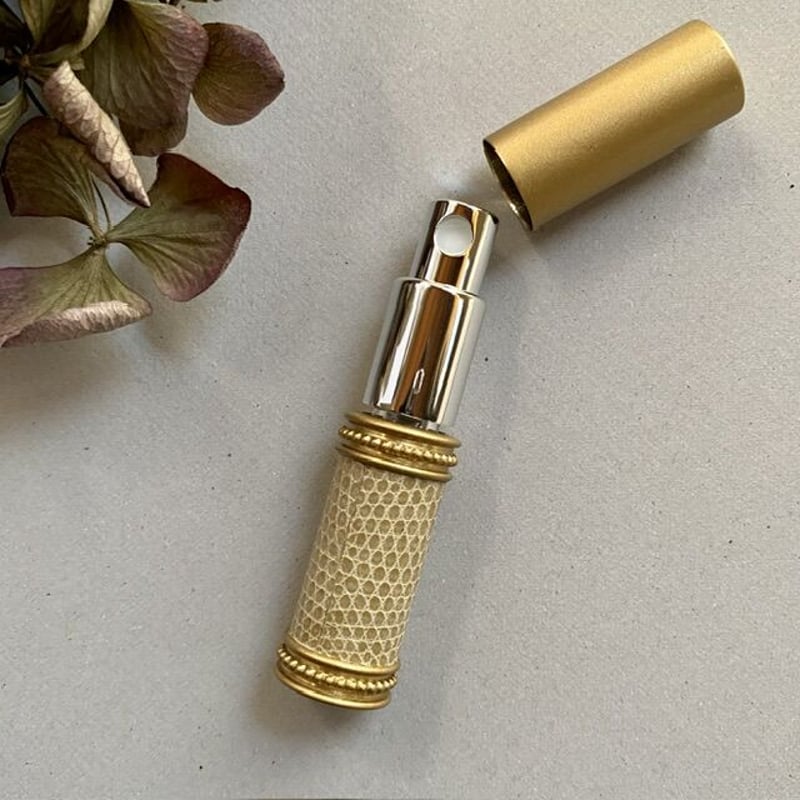 クリックポスト対応】 リザード革巻き メタルアトマイザー マット