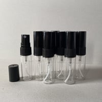【クリックポスト対応】３ml キャップ付きガラスアトマイザー 10個入り　黒色/スクリュー式【香水サンプル　香水サブスク　香水定期便　フレグランス　アロマ　小分け】