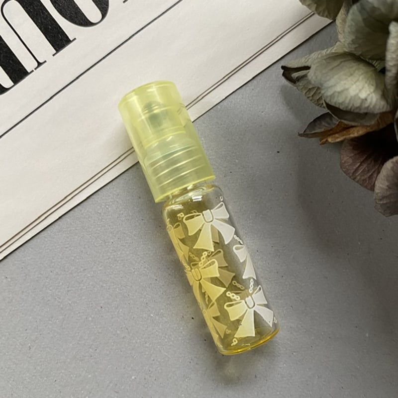 クリックポスト対応】 4ml リボン柄 ロールオンボトル イエロー 日本