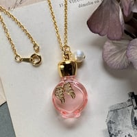 【ポスト便】　アロマペンダント・ネックレス60cm　天使の羽　さくらピンク／ゴールド　穴開きキャップ【桜　エンジェル　羽　ネックレス　香水　アロマ　24金メッキ】