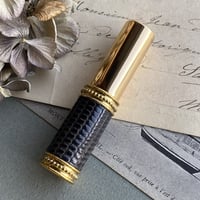 【クリックポスト対応】　リザード革巻き　4ML メタルアトマイザー　ゴールド 24 日本製【メンズ　香水　フレグランス　アロマ　人気　再入荷　復活】