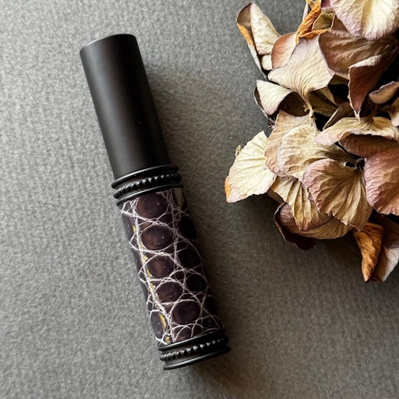 クリックポスト対応】 クロコダイル革巻き 5MLメタルアトマイザー