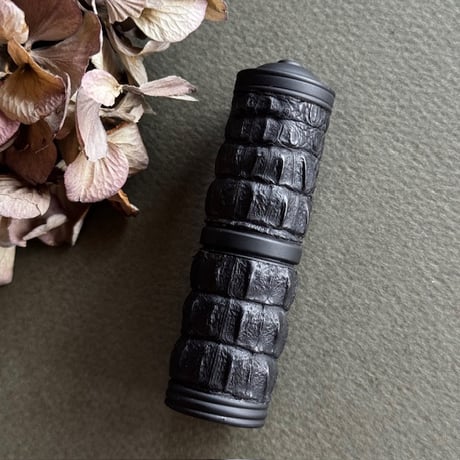 アンティーク　アトマイザー クリックポスト対応】 革巻きメタルアトマイザー イエローGD マット