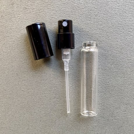 【クリックポスト対応】2.5ml キャップ付き使い切りガラスアトマイザー 5個入　バヨネット式【香水サンプル　小分け　量り売り　フレグランス　香水サブスク　卸　小ロット】