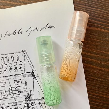 【クリックポスト対応】４ml レース柄ロールオンボトル（ロールレース）日本製【コロコロ　香水　フレグランス　アロマ　消毒　肩こり　ハッカ油】