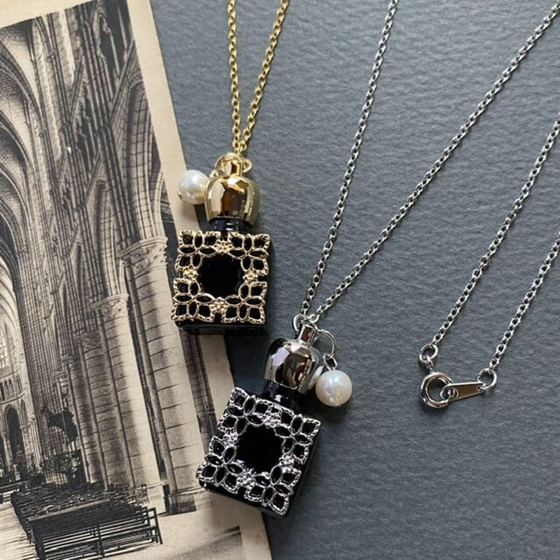 クリックポスト対応】アロマペンダント・ネックレス60cm アラベスク