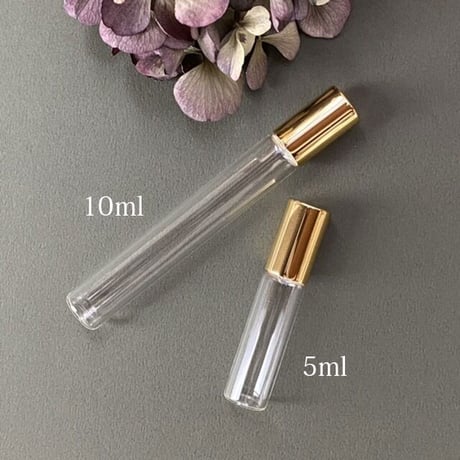 【クリックポスト対応】　１０ml ロールオンボトル　ゴールドキャップ　日本製　金冠【調香　香水　フレグランス　アロマ　レッスン】