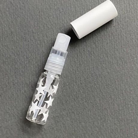 【クリックポスト対応】４ml  マットホワイトCap 星 ガラスアトマイザー　 59114    日本製【香水　フレグランス　アロマ　除菌　調香】
