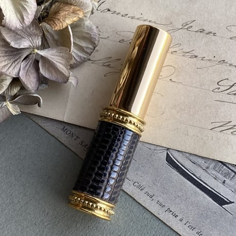 【クリックポスト対応】　リザード革巻き　4ML メタルアトマイザー　ゴールド 24 日本製【メンズ　香水　フレグランス　アロマ　人気　再入荷　復活】