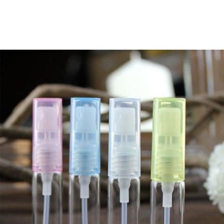 ＜10個以上アソート可45%OFF＞２.５ml クリアーガラスアトマイザー　全7色　36070　日本製 【香水サンプル　香水定期便　量り売り　業務用　フレグランス　アロマ　漏れない】