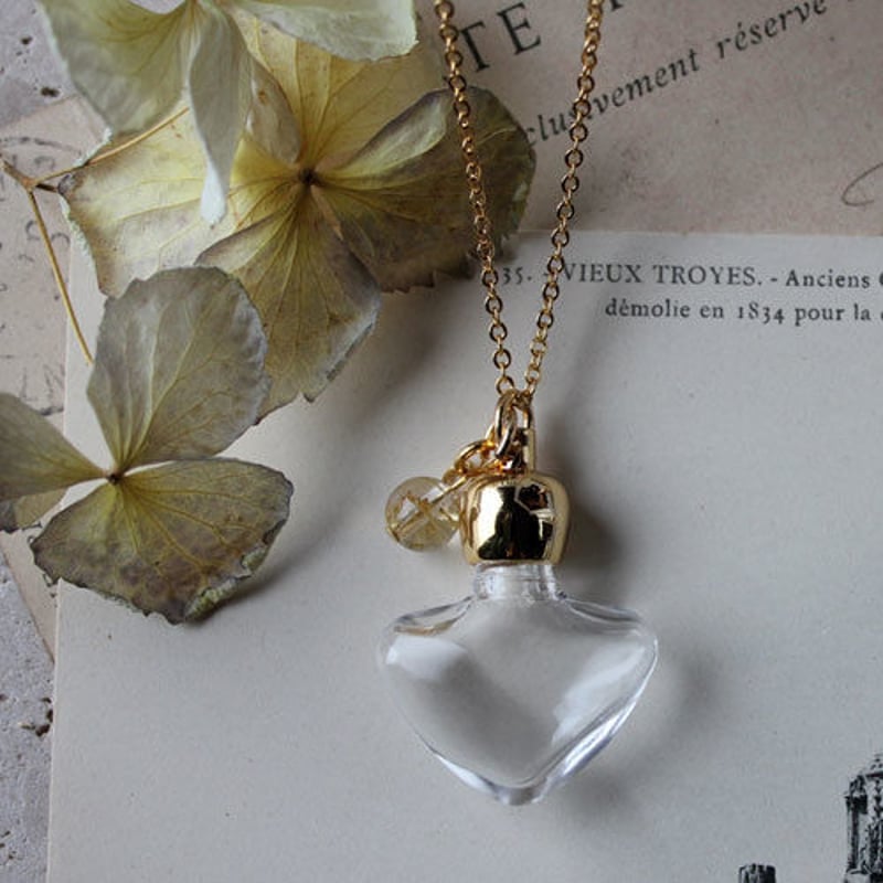 クリックポスト対応】アロマペンダント・ネックレス60cm ハート