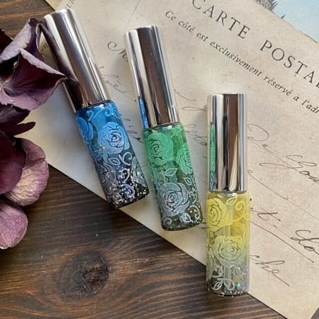 【クリックポスト対応】４ml　ラメ薔薇　ガラスアトマイザー（68121 Sラメバラ）日本製 【メンズ　香水　アロマ　フレグランス　消毒　香り】