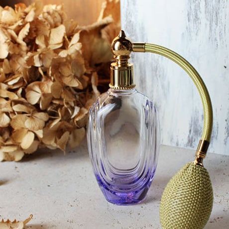 フランス製ガラスボトル　バルブアトマイザー　459853 PUCLGR/YE【香水　フレグランス　アロマ　消毒　除菌　インテリア　エタノール】