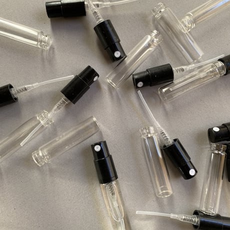 【クリックポスト対応】３ml 使い切りガラスアトマイザー 10個＋1個(予備)入り　バヨネット式【香水サンプル　香水小分け　量り売り　フレグランス　サブスク】