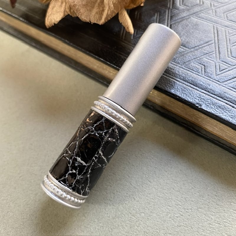 クリックポスト対応】 クロコダイル革巻き メタルアトマイザー マット