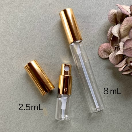 【クリックポスト対応】　８ml ゴールドメタルスプレー アトマイザー　日本製 【金　香水　フレグランス　アロマ　ワークショップ　ゴールド　漏れない】