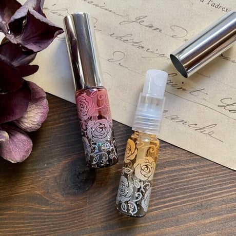 【クリックポスト対応】４ml　ラメ薔薇　ガラスアトマイザー（68121 Sラメバラ）日本製 【メンズ　香水　アロマ　フレグランス　消毒　香り】