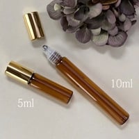 ＜10個より40/％OFF＞１０ml 遮光瓶ロールオンボトル　ゴールドキャップ　日本製　金冠【小ロット　業務用　香水　フレグランス　アロマ　調香　ワークショップ】