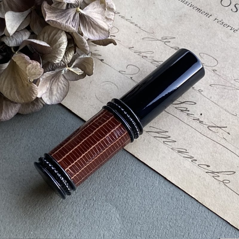 クリックポスト対応】 リザード革巻き メタルアトマイザー ピアノ