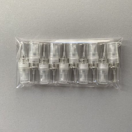 【クリックポスト対応】２ml キャップ付きガラスアトマイザー 10個入り　スクリュー式【香水サンプル　香水サブスク　香水定期便　フレグランス　アロマ　小分け】
