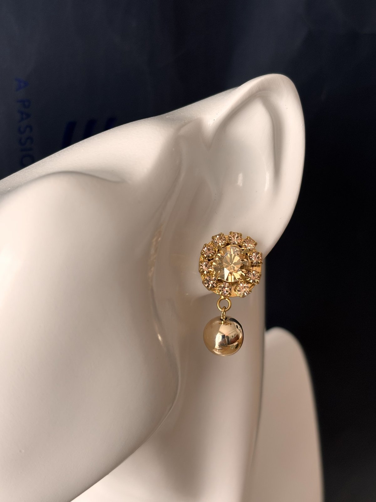 シャンパンゴールド＆ローズ クリスタル ピアス LV-P090 | LIVaccessories