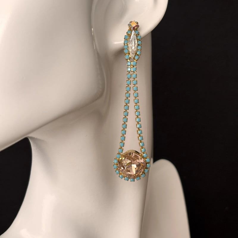 Crystal Mix Colors Vintage Roseピアス NR-P009 | L