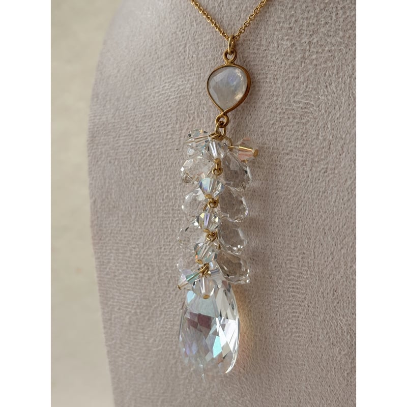 ブルームーンストン＆クリスタル ネックレス LV-N039 | LIVaccessories