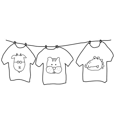 【限定】どうぶつTシャツ  大人用