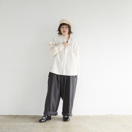 ノーカラーフレンズシャツ〈即お届け〉