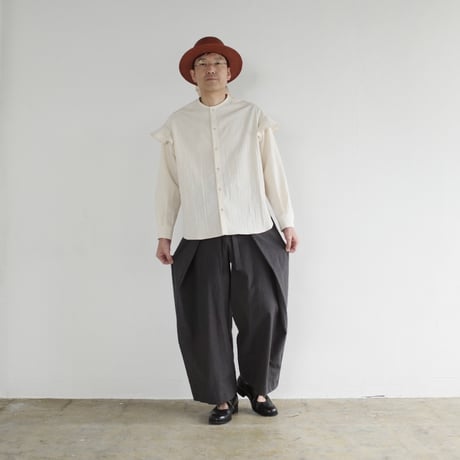 ノーカラーフレンズシャツ〈即お届け〉