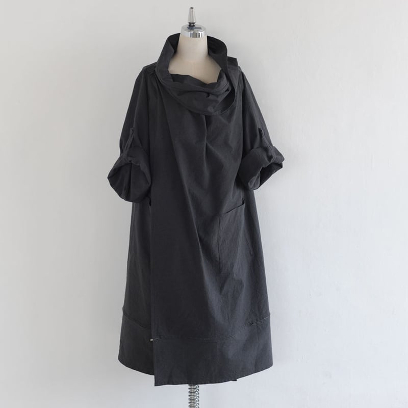 試着のみ洗濯済　美品　NeLL マトロジーはおりコート　墨黒 試着のみ洗濯済 美品 NeLL マトロジーはおりコート 墨黒